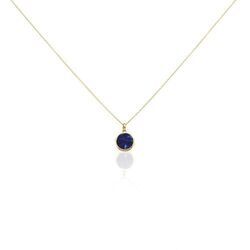 Histoire d'Or Collier Plaqu&eacute; Or Neassa Sodalite