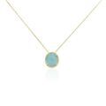 Histoire d'Or Collier Leeve Plaqu&eacute; Or Jaune Amazonite