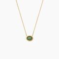 Histoire d'Or Collier Vintage Love Plaque Or Jaune Aventurine