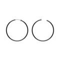 Cr&eacute;oles en acier PVD noir tube 47mm systeme clip et ressort Artemare