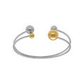 Bracelets sur Artemare : Bracelet jonc acier quatre boules bicolores