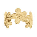 Bracelets sur Artemare : Bracelet en acier dor&eacute; rigide fleur 60mm x 50mm