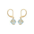 Boucles d'oreille sur Artemare : Boucles d'oreille en vermeil oxyde bleu ciel motif arbre de vie