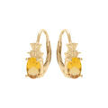 Boucles d'oreille sur Artemare : Boucles d'oreille en vermeil oxyde blanc et couleur miel