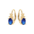 Boucles d'oreille sur Artemare : Boucles d'oreille en vermeil oxyde blanc et bleu fonc&eacute;