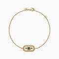 Histoire d'Or Bracelet Jasmee Plaque Or Jaune Pierre De Synthese Oxyde De Zirconium