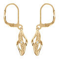 Boucles d'oreille pendante en vermeil forme 8 invers&eacute; avec un oxyde Artemare