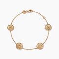 Histoire d'Or Bracelet Rosae Plaque Or Jaune