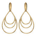 Boucles d'oreille tige en vermeil style cr&eacute;oles 3 gouttes