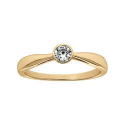 Bague en vermeil solitaire oxyde blanc serti