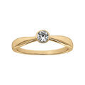 Bague en vermeil solitaire oxyde blanc serti