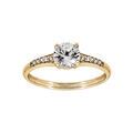 Bague en vermeil solitaire oxydes blancs sertis 4 griffes