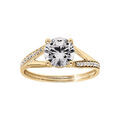Bague en vermeil solitaire oxyde blanc serti 4 griffes