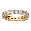 Bague en vermeil alliance americaine d'oxydes blancs sertis Artemare