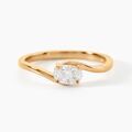 Histoire d'Or Bague Diandra Plaqu&eacute; Or Jaune Oxyde De Zirconium