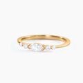Histoire d'Or Bague Auriana Plaqu&eacute; Or Jaune Oxyde De Zirconium