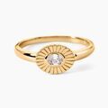 Histoire d'Or Bague Solaria Plaqu&eacute; Or Jaune Oxyde De Zirconium