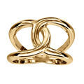 Bague en vermeil massif deux anneaux croises Artemare