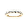 Bague en vermeil demi rail oxydes blancs sertis Artemare