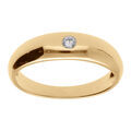 Bague en vermeil jonc anglais 5mm avec un oxyde blanc serti Artemare