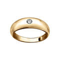 Bague en vermeil jonc anglais 7mm avec un oxyde blanc serti Artemare