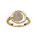 Bague en vermeil rondelle d'oxydes blancs sertis Artemare