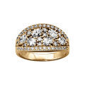Bague en vermeil pave d'oxydes blancs sertis Artemare
