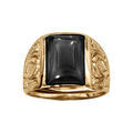 Bague en vermeil mixte agate noire Artemare