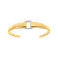 Bracelet jonc en acier bicolore rigide