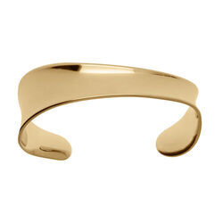 Bracelet en acier dor&eacute; rigide