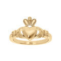Bague en vermeil symbole Claddagh d'Irlande mod&egrave;le homme (amour, amiti&eacute;, loyaut&eacute;)