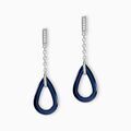 Boucles d'oreille sur Grenoble : Histoire d'Or Boucles D'oreilles Pendantes Peer Argent Blanc Oxyde De Zirconium