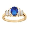 Bagues sur Artemare : Bague en vermeil avec oxyde blanc et bleu fonc&eacute;
