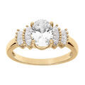 Bague en vermeil avec plusieurs oxydes blancs