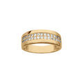 Bague en vermeil double rangee d'oxydes blancs sertis Artemare