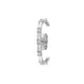 Boucles d'oreille sur Artemare : Boucles d'oreille unitaire tige en argent rhodi&eacute; orn&eacute;es d' oxydes blancs diff&eacute;rents sertis aspect piercing 2&egrave;me et 3&egrave;me trou