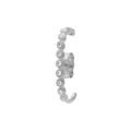Boucles d'oreille sur Artemare : Boucles d'oreille en argent rhodi&eacute; tige unitaire d'oxydes blancs sertis aspect piercing 2 & 3eme trou