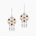 Histoire d'Or Boucles D'oreilles Argent Blanc Lorena Ambre