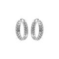Boucles d'oreille sur Artemare : Cr&eacute;oles en acier motif &eacute;pi 30mm