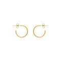 Boucles d'oreille sur Artemare : Cr&eacute;oles en acier dor&eacute; 16mm