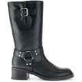 Bottines Gabor Bottines en cuir &agrave; talon d&eacute;croch&eacute; Noir