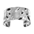 Bracelet rigide en acier froiss&eacute; - largeur 30mm