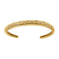 Bracelets sur Artemare : Bracelet jonc en acier dor&eacute; parsem&eacute; d' etoiles d' oxydes blancs - diam&egrave;tre 57mm