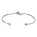 Bracelet rigide en acier avec noeud d'amour - 63mm x 45mm