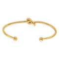 Bracelets sur Artemare : Bracelet rigide en acier dor&eacute; avec noeud- 63mm x 45mm