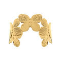 Bracelets sur Artemare : Bracelet en acier dor&eacute; jaune rigide papillon - 60mm