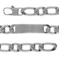 Gourmettes sur Artemare : Identit&eacute; acier satin&eacute; 1+1 11mm - 22cm