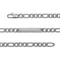 Gourmettes sur Artemare : Gourmette en acier satin&eacute; 1+3 7mm - 21cm