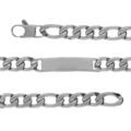 Gourmettes sur Artemare : Gourmette en acier satin&eacute; 1+3 9mm - 21cm