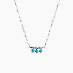 Histoire d'Or Collier Della Argent Blanc Turquoise